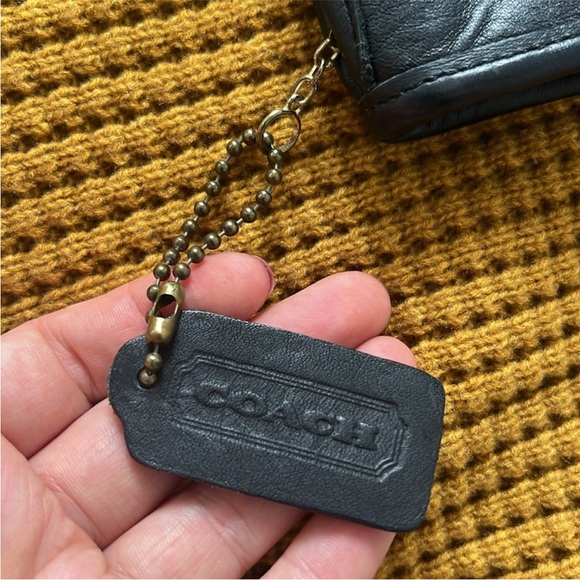 Vintage Coach Black Leather Chunky Case Multipurpose Make-up Money Pouch - Picture 12 of 14